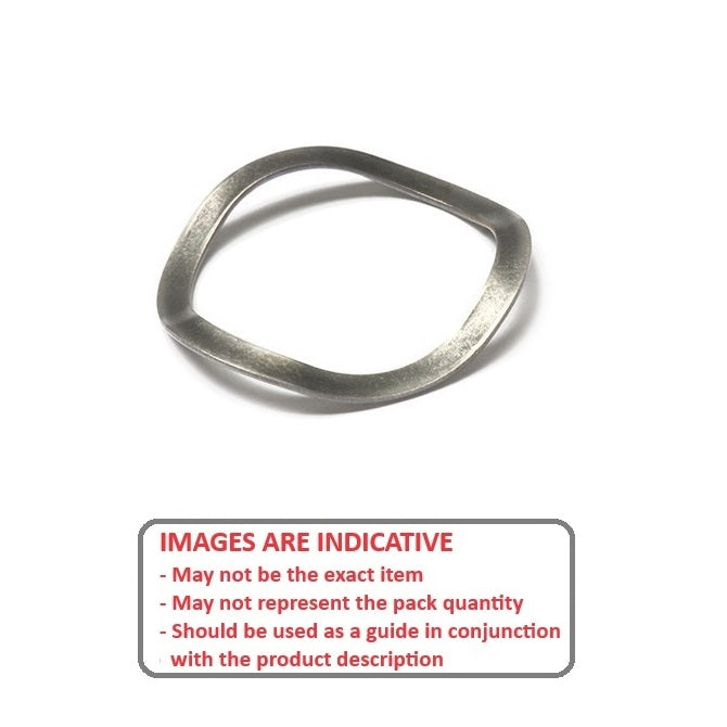 1078259 | W0079-T-016-013-W3-C (PK-20) --- Spring Washers - 7.94x15.24x1.32 mm 3 Wave - Carbon Spring Steel Self Finish Washer