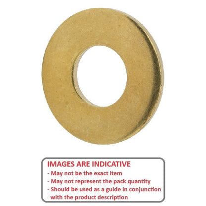 1052576 | W0040-F-010-007-BR (PK-10) --- Flat Washers - 4x9.53x0.72 mm Commercial - Brass Washer