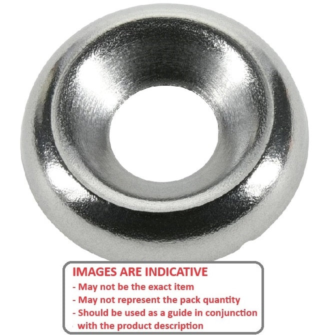 1081198 | W0080-CU-020-032-S3 (Each) --- Cup Washers - 8x19.8x3.2 mm - Stainless Steel 303 PV Similar to A2, 304, 18-8 Washer