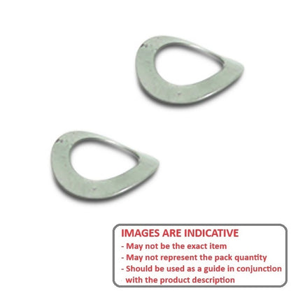 1080691 | W0080-T-016-017-WC-CZ (PK-10) --- Spring Washers - 8x15x1.7 mm Curved - Carbon Spring Steel Zinc Plated Washer