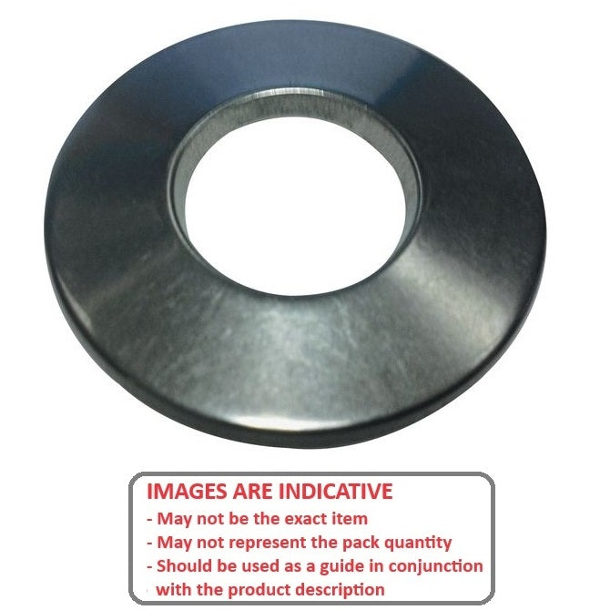 1118498 | W0099-D-018-020-F-C (Each) --- Disc Spring Washers - 18.1x9.9x2.03 mm Flange Locking Type - Carbon Spring Steel Self Finish Washer