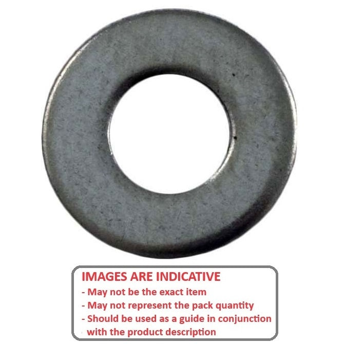 1071964 | W0064-F-014-012-CZ (PK-100) --- Flat Washers - 6.35x14.29x1.21 mm Commercial - Steel Zinc Plated Washer
