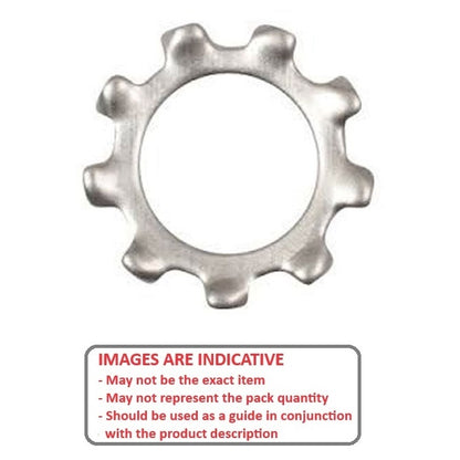 1055002 | W0042-LE-010-005-S4 (PK-50) --- Lock Washers - 4.17x9.5x0.5 mm External Tooth Washer