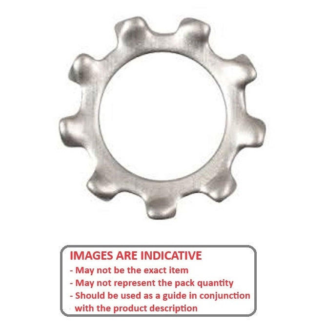 1061437 | W0050-LE-011-007-S4 (PK-50) --- Lock Washers - 5x10.5x0.7 mm External Tooth Washer