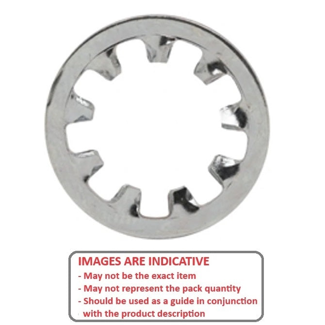 1049458 | W0035-LI-007-005-S4 (PK-10) --- Lock Washers - 3.5x7.1x0.5 mm Internal Tooth Washer