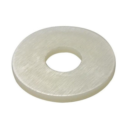 1065955 | W0060-F-010-010-NY (PK-20) --- Through Bore Round Spacers - 6x10x1 mm - Nylon Polyamide 6/6 Spacer