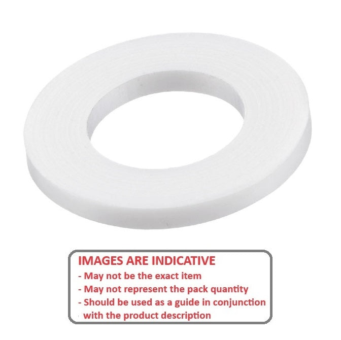 1061510 | W0050-F-011-008-NY (PK-20) --- Flat Washers - 5x11.2x0.8 mm Commercial - Nylon Polyamide 6/6 Natural Washer