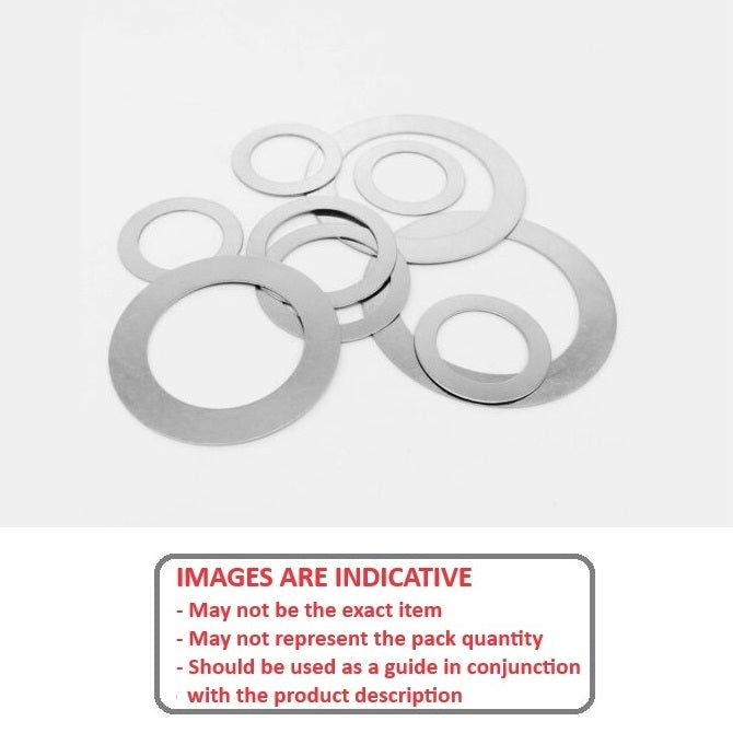 1105253 | W0130-FP-019-0050-S4 (PK-20) --- Flat Washers - 13x19x0.5 mm Precision Shim - Stainless Steel 304 Similar to A2, 18-8 HRB80 Washer