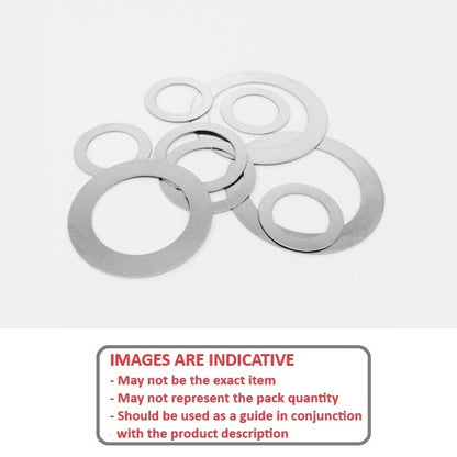 1061612 | W0045-FP-006-0012-S400 (Pack of 20)  --- Flat Washers - 4.5x6.35x0.12 mm Precision Shim - Stainless Steel AISI 400 Series Heat Treated Washer