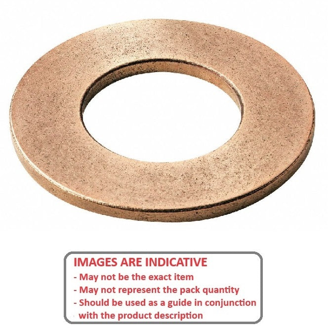 1135258 | W0254-F-038-032-SB (Each) --- Flat Washers - 25.4x38.1x3.18 mm Precision Ground Sintered Bronze - Sintered Bronze, Self Lubricating Washer