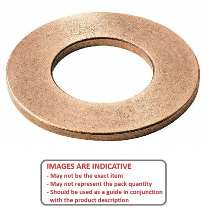 1135258 | W0254-F-038-032-SB (Each) --- Flat Washers - 25.4x38.1x3.18 mm Precision Ground Sintered Bronze - Sintered Bronze, Self Lubricating Washer