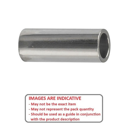 1086874 | W0080-FP-014-0500-CL (Pack of 10)  --- Through Bore Round Spacers - 8x14x5 mm Carbon Steel - Carbon Spring Steel Self Finish Spacer