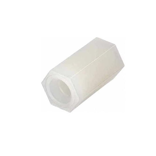 Threaded Spacers - M3 - 3x0.5mm - 15x6 mm Hex - Nylon Polyamide 6/6 Spacer