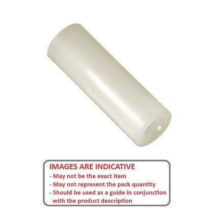 1061222 | W0050-F-010-060-NY (PK-10) --- Through Bore Round Spacers - 5x10x6 mm - Nylon Polyamide 6/6 Spacer