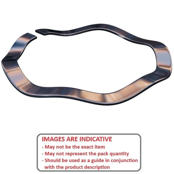 1113772 | W0160-T-022-028-W3S-C (Each) --- Spring Washers - 16x22x2.8 mm Wave - Carbon Spring Steel Self Finish Washer