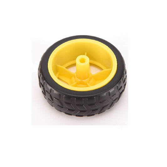 1172749 | WH-066-30-50-G (2 Pcs) --- Wheels - 66 mm 5.0mm x 3.18mm (5mm with 2 flats) 26.8mm Rim and Tyre (30mm Overall with Hub)