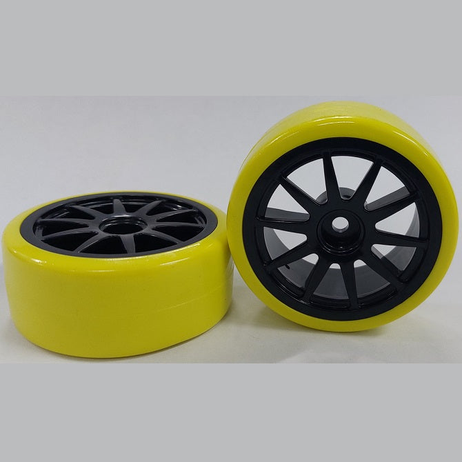 1041261 | WH-XD-063-26-BK-10-Y (2 Pcs) --- Wheels - Black 10 Spoke Yellow