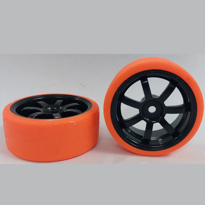 1041153 | WH-XD-063-26-BK-7-R (2 Pcs) --- Wheels - Black 7 Spoke Red