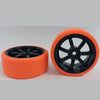 RC Car Wheels Hobby - Rim Colour Black 7 Spoke - Red - Plastic