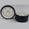 RC Car Wheels Hobby - Rim Colour White 7 Spoke - Black - Plastic