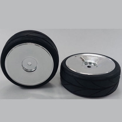 1051222 | WH-XR-063-26-A-BS-SOL (Per Card) --- RC Car Wheels Hobby - Rim Colour Bright Silver Solid - Black Tenth Scale - Plastic Wheel