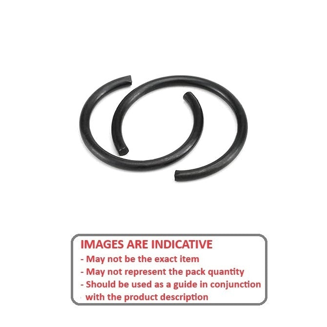 1088098 | WRE-0095-RD-HO (PK-3) --- External Retaining Rings - 9.53x1.09x8.87 mm Round Wire - Carbon Spring Steel