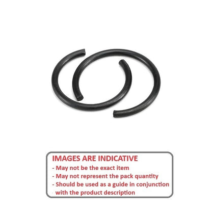 1088098 | WRE-0095-RD-HO (PK-3) --- External Retaining Rings - 9.53x1.09x8.87 mm Round Wire - Carbon Spring Steel